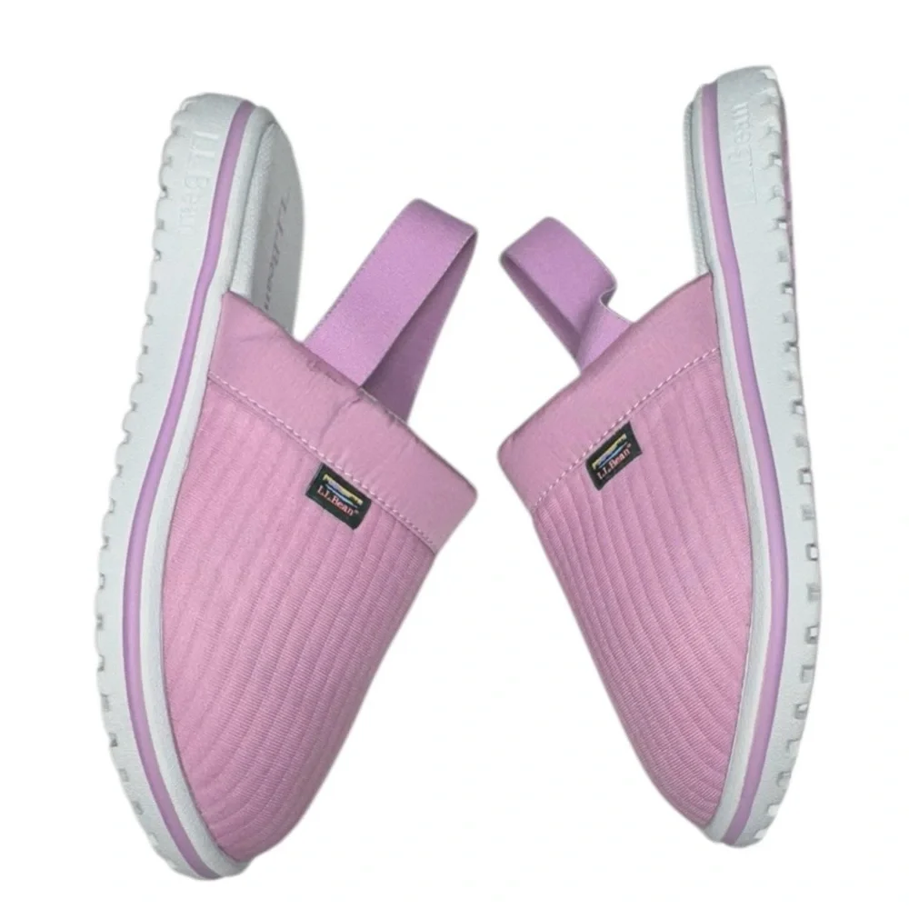 L.L. Bean Big Kids Airlight Mauve Berry Slingback Slippers Size 3-4